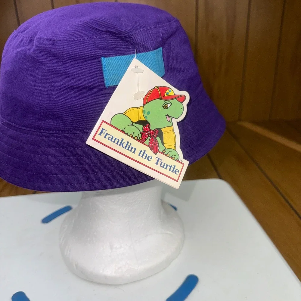 Vintage 2000 Franklin the Turtle Purple Bucket Hat Berkshire‎ Fashions NWT Kids